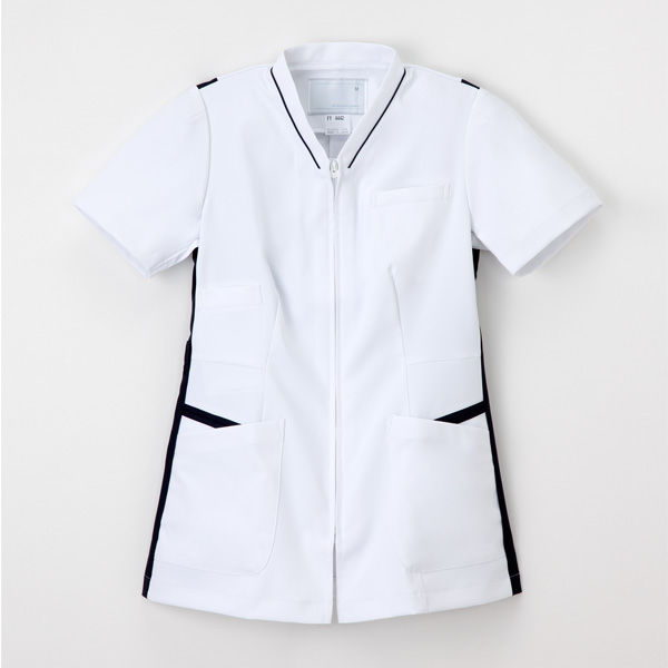 ナガイレーベン 女性用チュニック（スクラブ） 医療白衣 半袖 Tネイビー S FT-4442（取寄品）