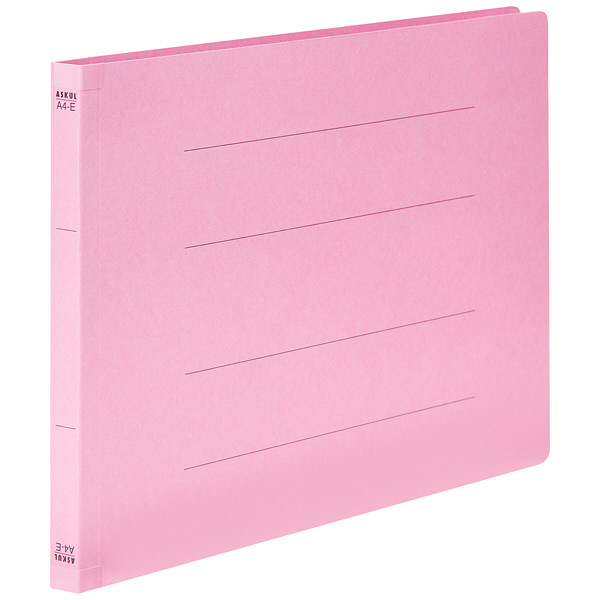 フラットファイル　背補強　A4ヨコ　10冊　ピンク　アスクル  オリジナル