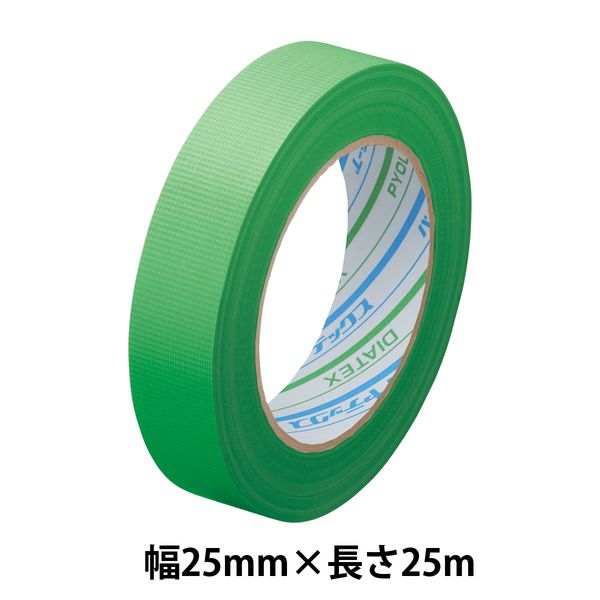 【養生テープ】ダイヤテックス パイオランテープ Y-09-GR 塗装・建築養生用 グリーン 幅25mm×長さ25m 1巻