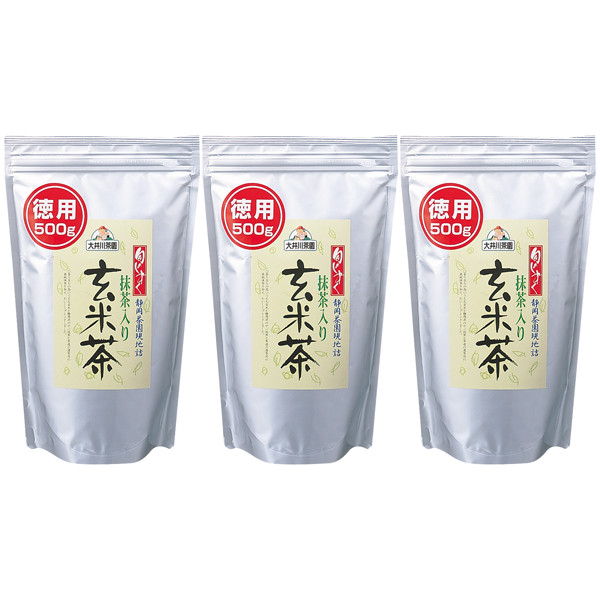 大井川茶園　抹茶入り玄米茶　徳用　1セット（500g×3袋）