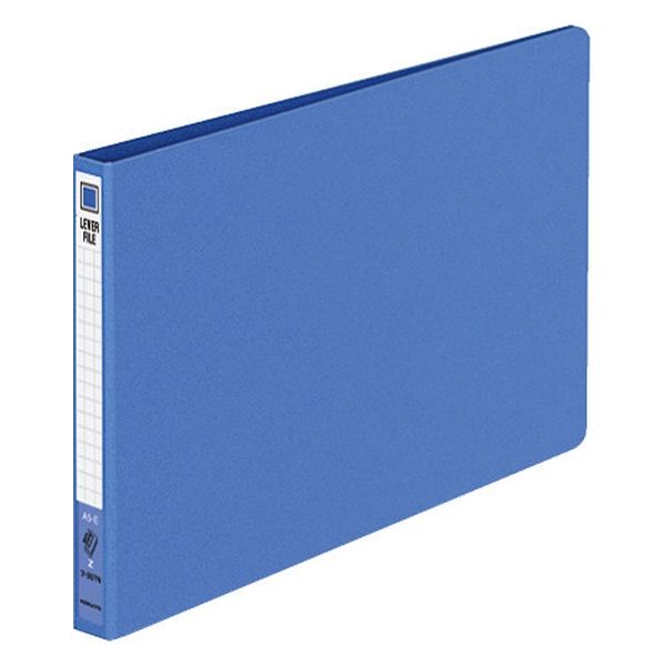 コクヨ　レバーファイルZ式　色厚板紙　A5横　12mm　120枚収容　青