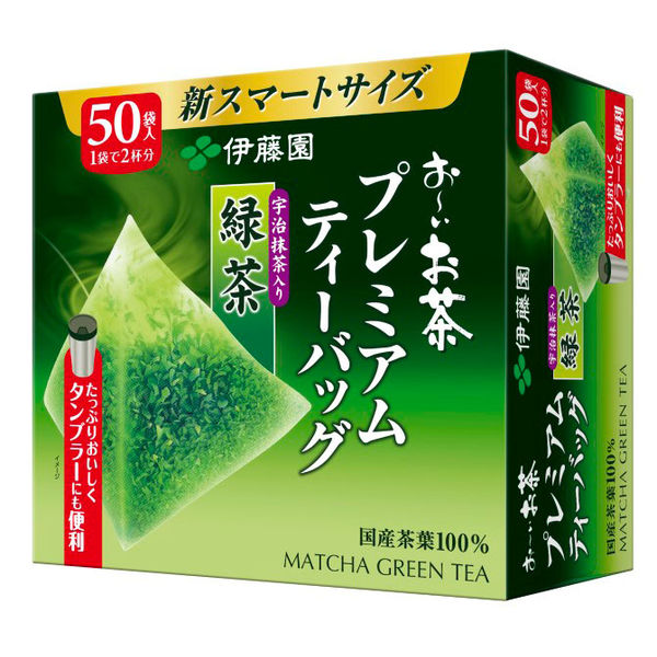 【水出し可】伊藤園 おーいお茶 プレミアムティーバッグ 宇治抹茶入り緑茶 1箱（50バッグ入）