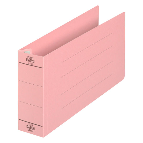 プラス　フラットファイル（統一伝票用）樹脂製とじ具　背幅53mm　ピンク　NO.062SW　76048　1セット（30冊：10冊入Ｘ3袋）