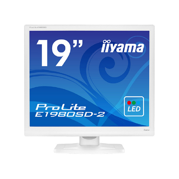 iiyama 19インチスクエア液晶モニター ホワイト E1980SD-W2