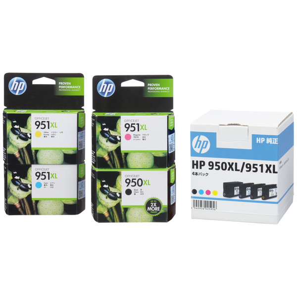 HP（ヒューレット・パッカード） 純正インク HP-IN950SET-A 1パック4色入  HP950/951シリーズ アスクル限定  オリジナル