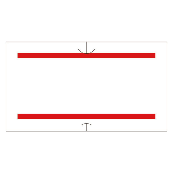 アスクル限定販売　サトー　ハンドラベラー用スリットラベル　赤2本線　1セット（40巻：20巻入×2箱）　オリジナル