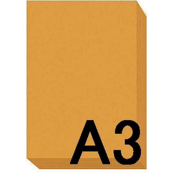 アスクル　カラーペーパー　A3　オレンジ　1セット（500枚×2冊入）  オリジナル
