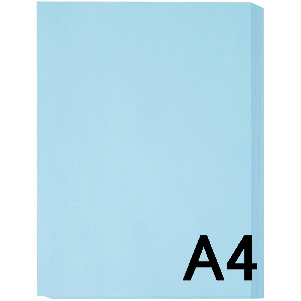 アスクル　カラーペーパー　A4　ブルー　1箱（500枚×10冊入）  オリジナル