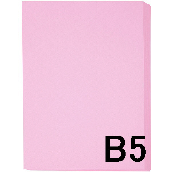 アスクル　カラーペーパー　B5　ピンク　1箱（500枚×10冊入）  オリジナル