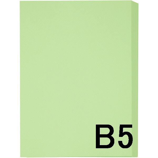 アスクル　カラーペーパー　B5　グリーン　1箱（500枚×10冊入）  オリジナル