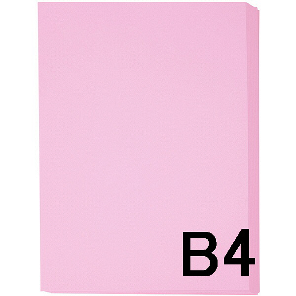 アスクル　カラーペーパー　B4　ピンク　1箱（500枚×5冊入）  オリジナル