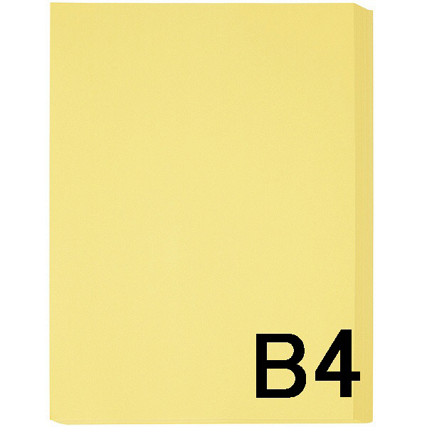 アスクル　カラーペーパー　B4　クリーム　1箱（500枚×5冊入）  オリジナル
