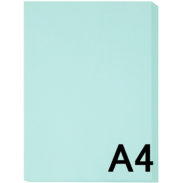 アスクル　カラーペーパー　A4　ライトブルー　1箱（500枚×10冊入）  オリジナル