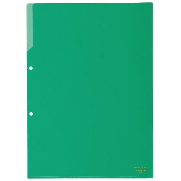 コクヨ（KOKUYO） クリヤーファイルA4・2穴 緑 フ-750G 1袋（5冊入）（直送品）