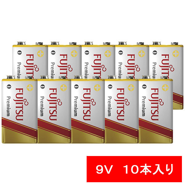 FDK　アルカリ乾電池Premium9V形　6LR61FP（S）　1セット（10本）
