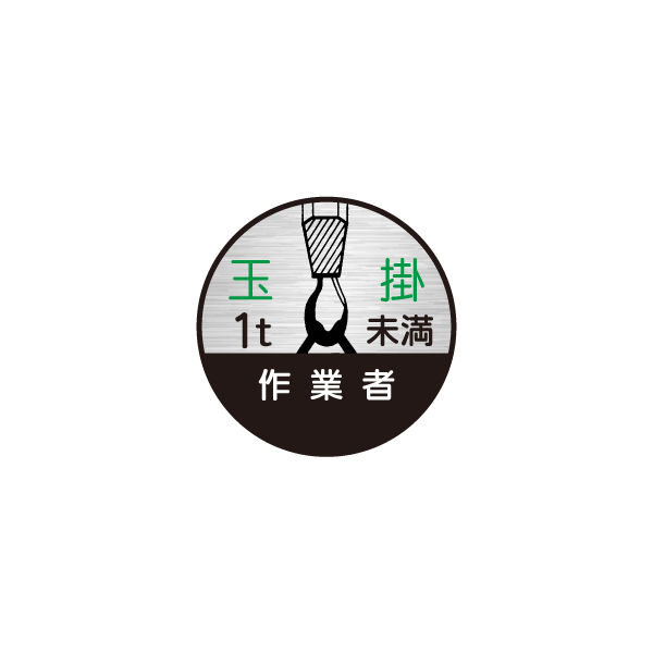 東京化成製作所 ヘルメット用ステッカー 玉掛け1t未満作業者 HSM-21B 1セット（40枚：10枚×4組）（直送品）