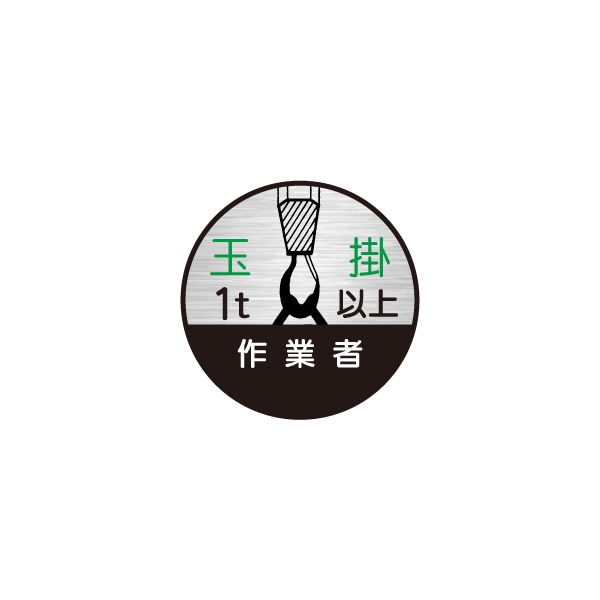 東京化成製作所 ヘルメット用ステッカー 玉掛け1t以上作業者 HSM-21C 1セット（40枚：10枚×4組）（直送品）