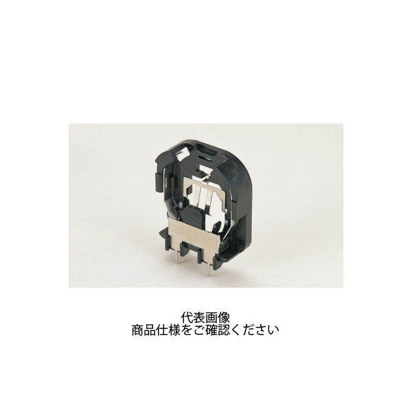 タカチ電機工業 BCR型コイン電池ホルダー ブラック BCR20V4ーT 1袋(100個入(20個トレイ×5)) BCR20V4-T 1袋(100個)（直送品）