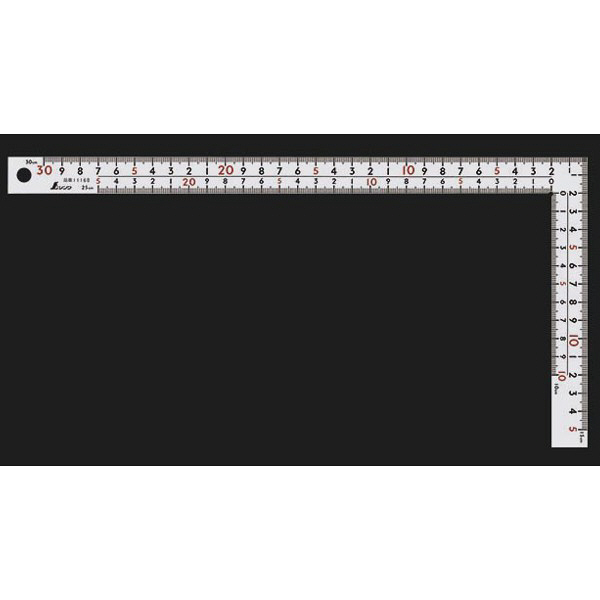 シンワ測定 曲尺厚手広巾 ホワイト 表裏同目 8段目盛 呼寸 32cm 11160 1本（直送品）