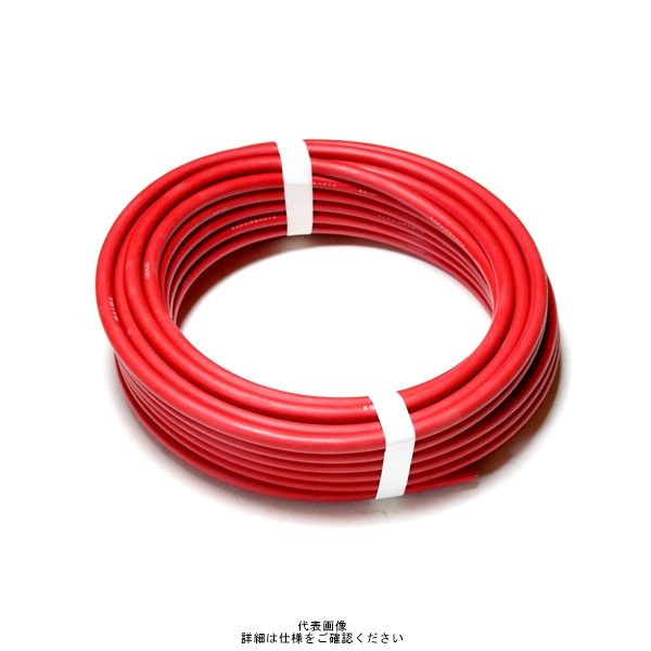 堺電業 カラー溶接用キャプタイヤケーブル 22SQ（赤） 10m WCT 22SQ-10m 1巻（直送品）