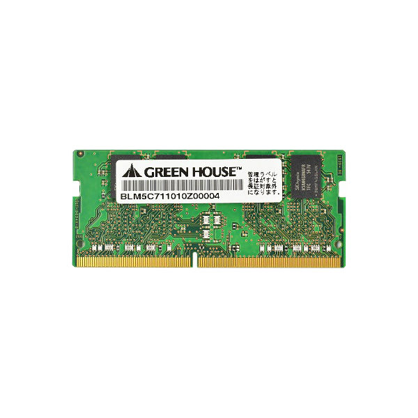 グリーンハウス ノート用　ＰＣ４ー１７０００　ＤＤＲ４　ＳＯーＤＩＭＭ　４ＧＢ　永久保証 GH-DNF2133-4GB 1枚（直送品）