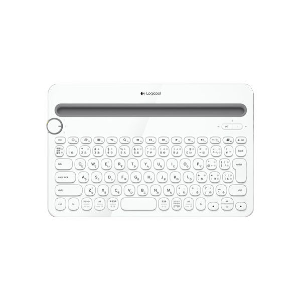 ロジクール Bluetooth対応マルチデバイスキーボード パンタグラフ式/日本語84キー ホワイト K480WH 1台（直送品）