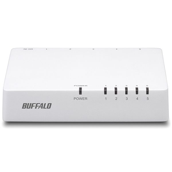 バッファロー 10/100Mbps対応 スイッチングHub プラ LSW4-TX-5EPL/WHD 1台（直送品）