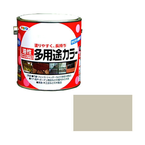 アサヒペン 油性多用途カラー 0.7L （ソフトグレー） 9016611（直送品）