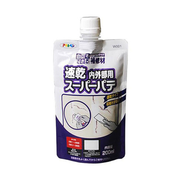 アサヒペン ワンタッチ　速乾スーパーパテ 200ml (ホワイト) W001 1個