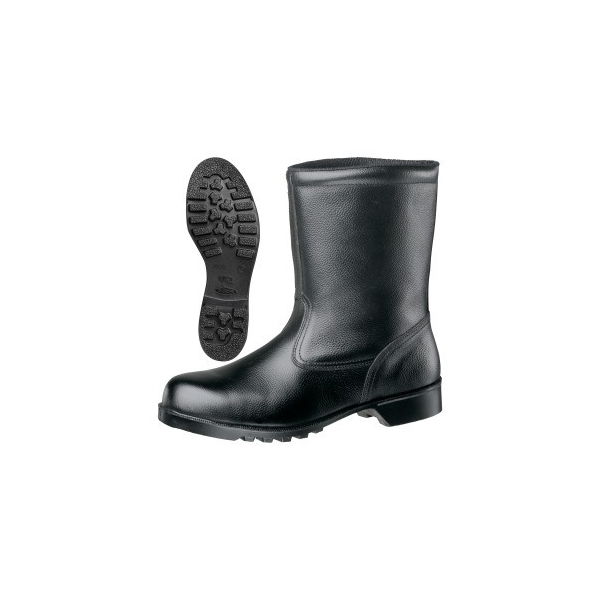 ミドリ安全 JIS規格 安全靴 半長靴 V2400N 静電 27.5cm ブラック 1040051614 1足（直送品）