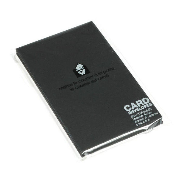 エトランジェ・ディ・コスタリカ カード封筒ブラック ENYBC-BK-01 1セット（15枚入り×15冊）（直送品）