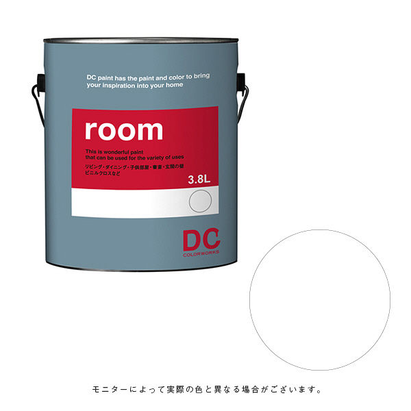 カラーワークス 室内壁用ペイント DCペイント ルーム ガロン white 3.8L（直送品）