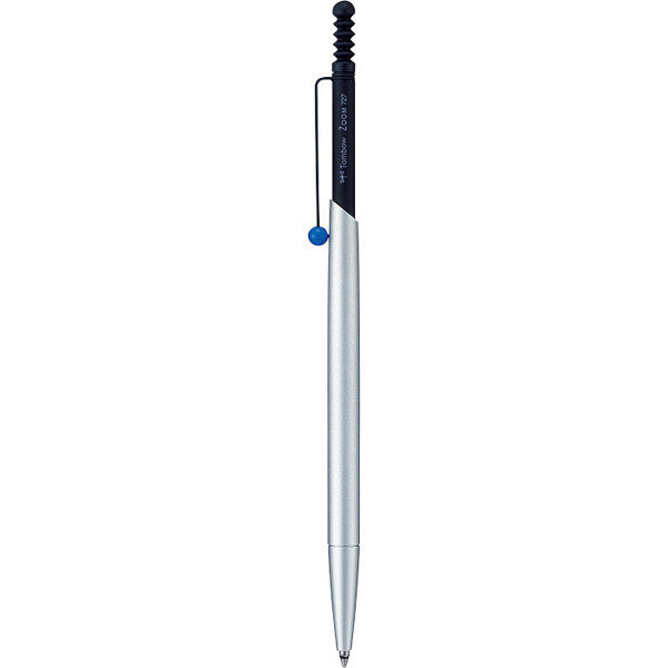 トンボ鉛筆 ボールペン 油性 ノック式 ZOOM（ズーム）727 0.7mm シルバー/ブラック BC-SAZ03 1本（直送品）