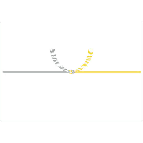 ササガワ タカ印 OA対応のし紙（熨斗紙） 本中（切手）判 黄水引 京 2-247 1セット（500枚：100枚入×5冊）（取寄品）