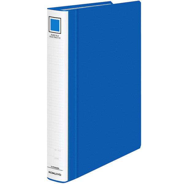 コクヨ　チューブファイル　エコツインR（間伐材使用）　A4タテ　とじ厚30mm　青　両開きパイプ式ファイル　フ-RTK630NB　1セット（10冊）