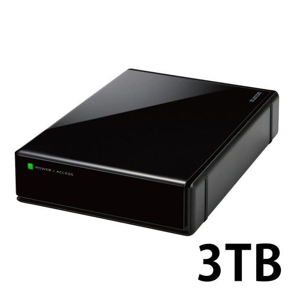 HDD (ハードディスク) 外付け 3TB USB3.0 WD Red ブラック ELD-REN030UBK エレコム 1個（直送品）