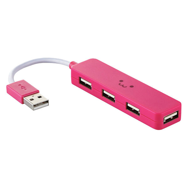 エレコム USB2.0ハブ（コンパクトタイプ） U2H-SN4NBF4PN 1個