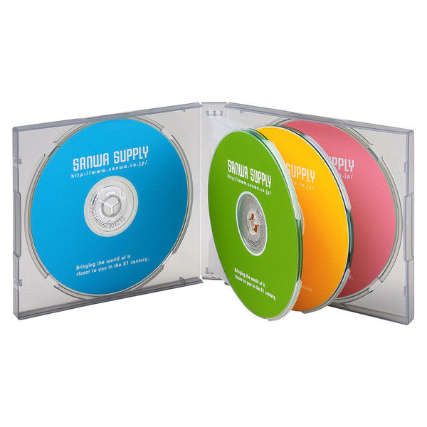 サンワサプライ DVD・CDケース（ブラック） FCD-61BKN 1セット（3枚入り）（直送品）