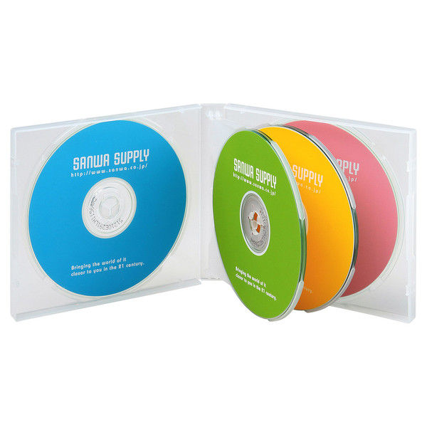 サンワサプライ DVD・CDケース（クリア） FCD-61CN 1セット（3枚入り）（直送品）