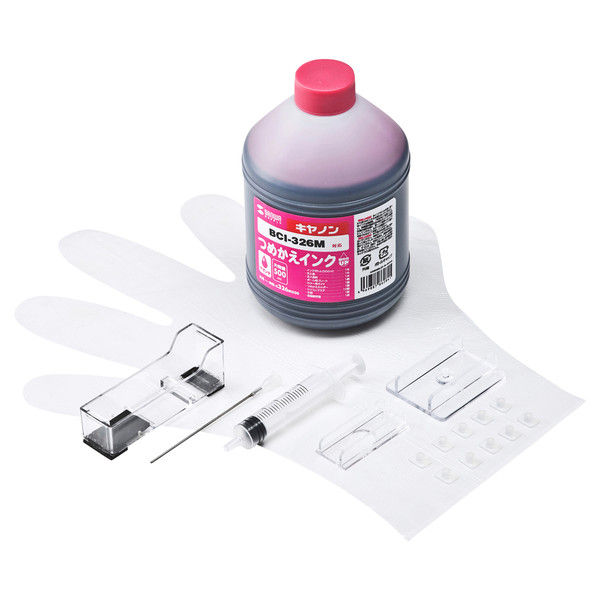 サンワサプライ 詰め替えインク BCI-326M用 INK-C326M500 1個（直送品）