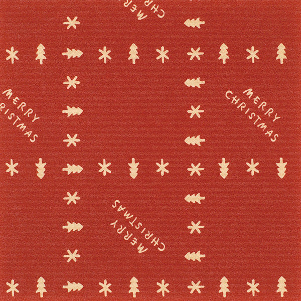 ヘッズ シンプルクリスマス包装紙-赤 XR-REW 1ケース（50枚×10パック：500枚）（直送品）
