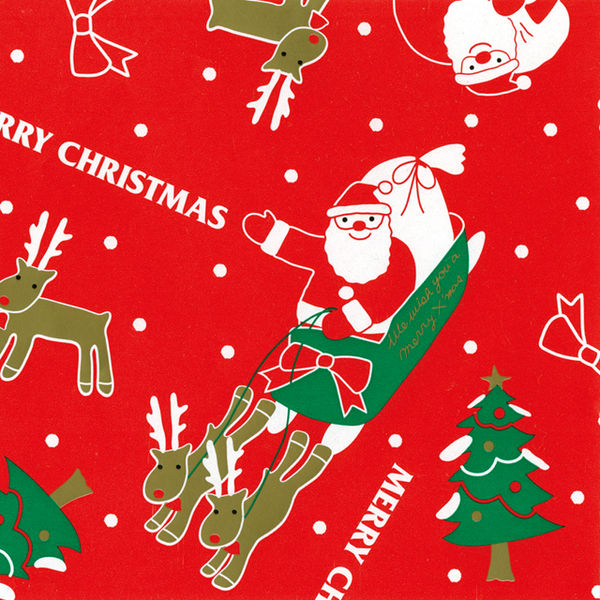 ヘッズ クリスマスサンタ包装紙-半紙 XSA-1W 1ケース（50枚×10パック：500枚）（直送品）