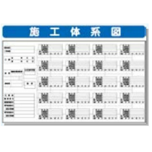 安全興業 施工体系図(横型) H570 SYSP-45 1個（直送品）