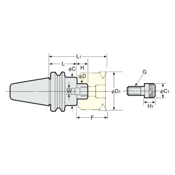 日研工作所 ショルダーカッタアーバ BT40-FMC25.4-60 1台（直送品）