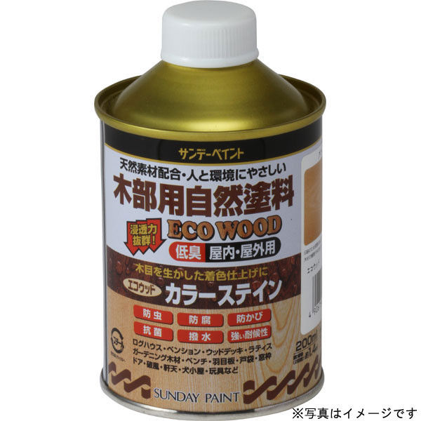 サンデーペイント エコウッドカラーステイン 白 200ml #262670（直送品）