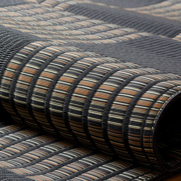 イケヒコ 洗える PPカーペット 『ウィード』 ブラック 江戸間3畳（約174×261cm） 1枚（直送品）