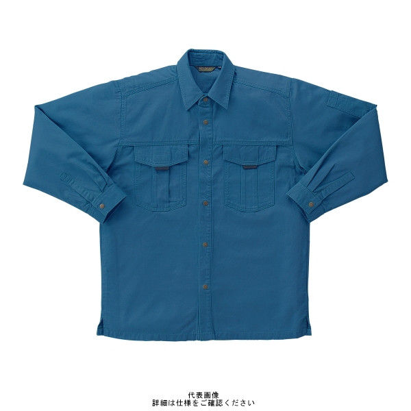 クロダルマ 長袖シャツ ブルー L 25380ー10ーL 25380-10-L 1枚（直送品）