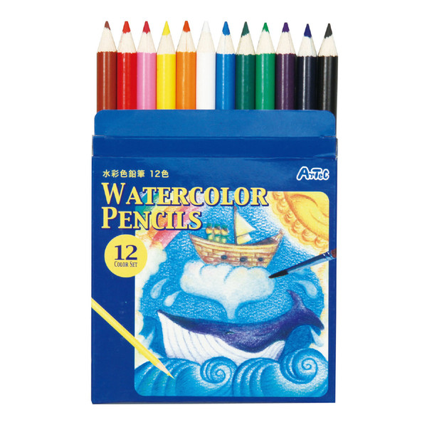 アーテック 水彩色鉛筆 12色 120624 2個（直送品）