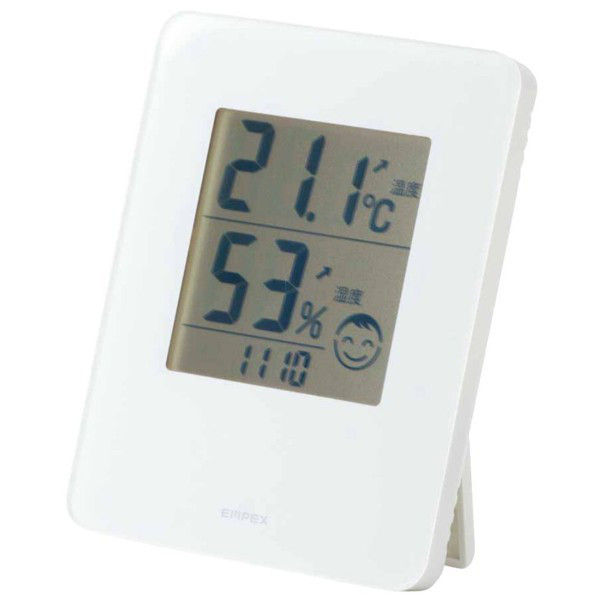 デジタル快適計2ホワイト（熱中症・風邪注意目安） TD-8281 エンペックス気象計（直送品）
