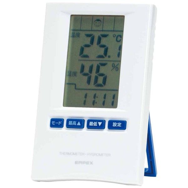 デジタル快適計ブルー（熱中症・風邪注意目安） TD-8286 エンペックス気象計（直送品）